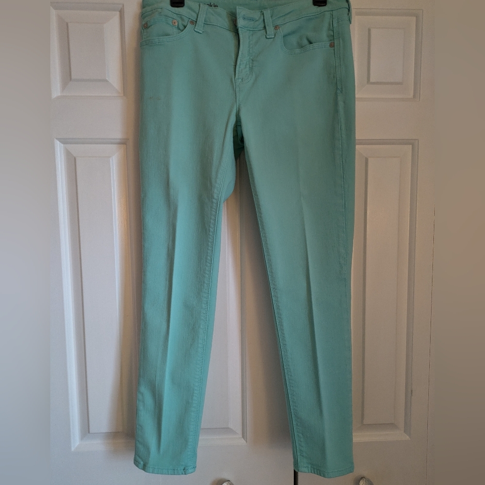 JCP Mint Green Skinny Ankle Jeans